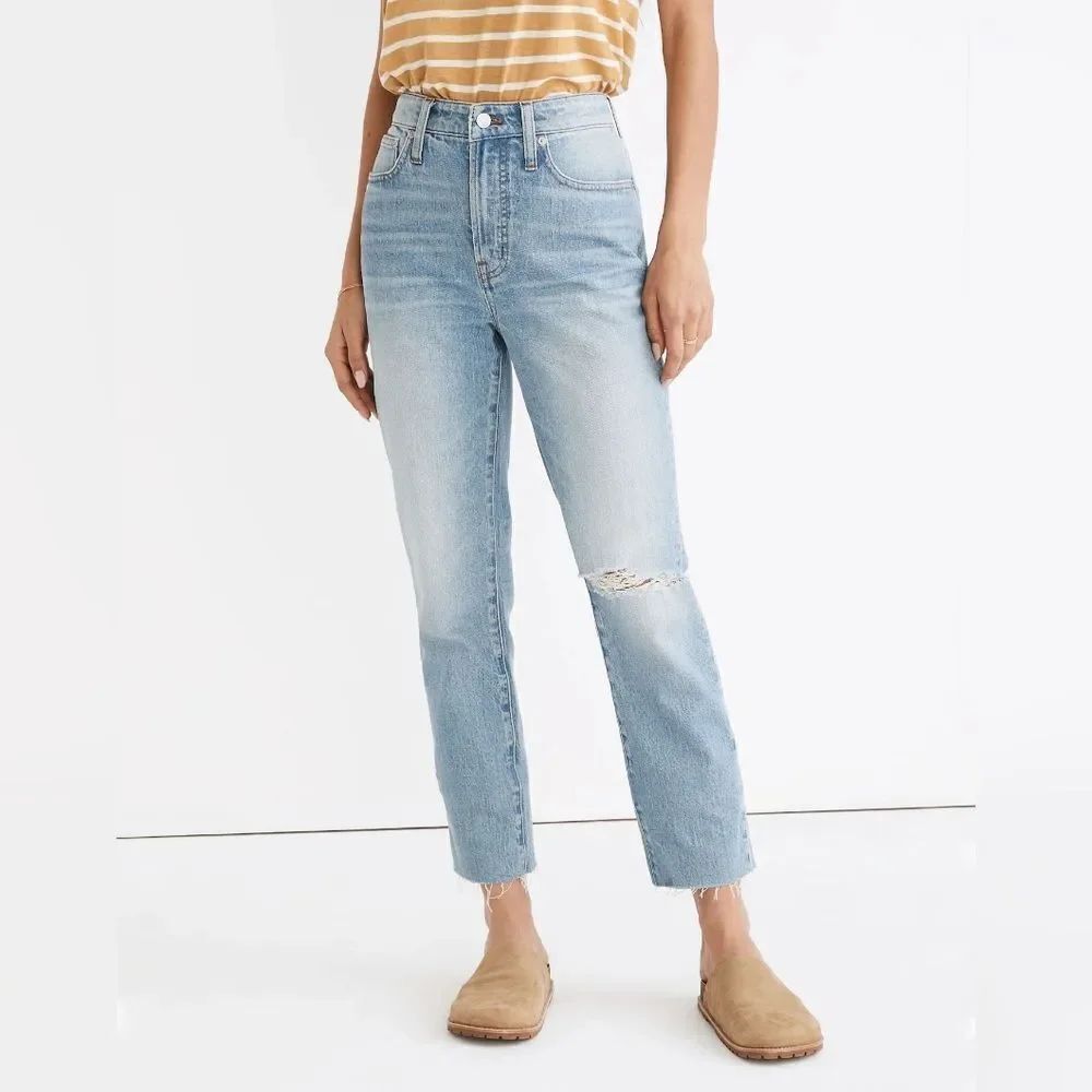 NWT Madewell The Perfect Curvy Vintage Ripped Jean Size 30